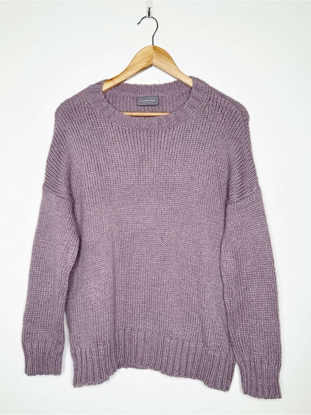 Wooden Ships Purple Paola Buendia Mohair Blend Knit Pullover Sweater Size X/S